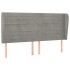 Cabecero con orejas de terciopelo gris claro 183x23x118/128