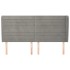Cabecero con orejas de terciopelo gris claro 183x23x118/128