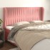 Cabecero con orejas de terciopelo rosa 183x23x118/128