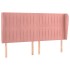 Cabecero con orejas de terciopelo rosa 183x23x118/128