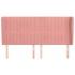 Cabecero con orejas de terciopelo rosa 183x23x118/128