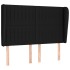 Cabecero con orejas de tela negro 147x23x118/128