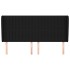 Cabecero con orejas de tela negro 183x23x118/128