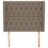 Cabecero con orejas de tela gris taupe 103x23x118/128
