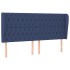 Cabecero con orejas de tela azul 203x23x118/128