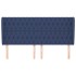 Cabecero con orejas de tela azul 203x23x118/128
