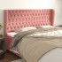 Cabecero con orejas de terciopelo rosa 183x23x118/128