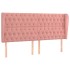 Cabecero con orejas de terciopelo rosa 183x23x118/128