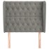 Cabecero con orejas de terciopelo gris claro 103x23x118/128