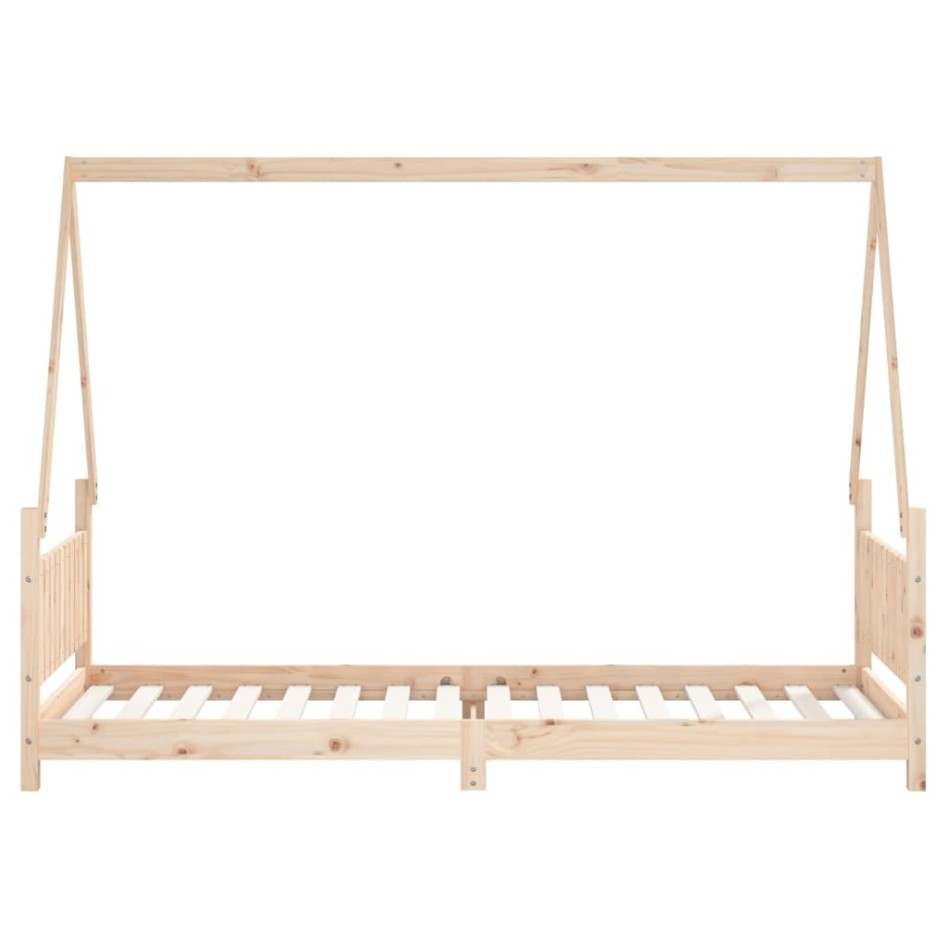 Estructura de cama para niños madera maciza de pino 80x200
