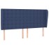 Cabecero con orejas de tela azul 203x23x118/128