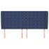 Cabecero con orejas de tela azul 203x23x118/128
