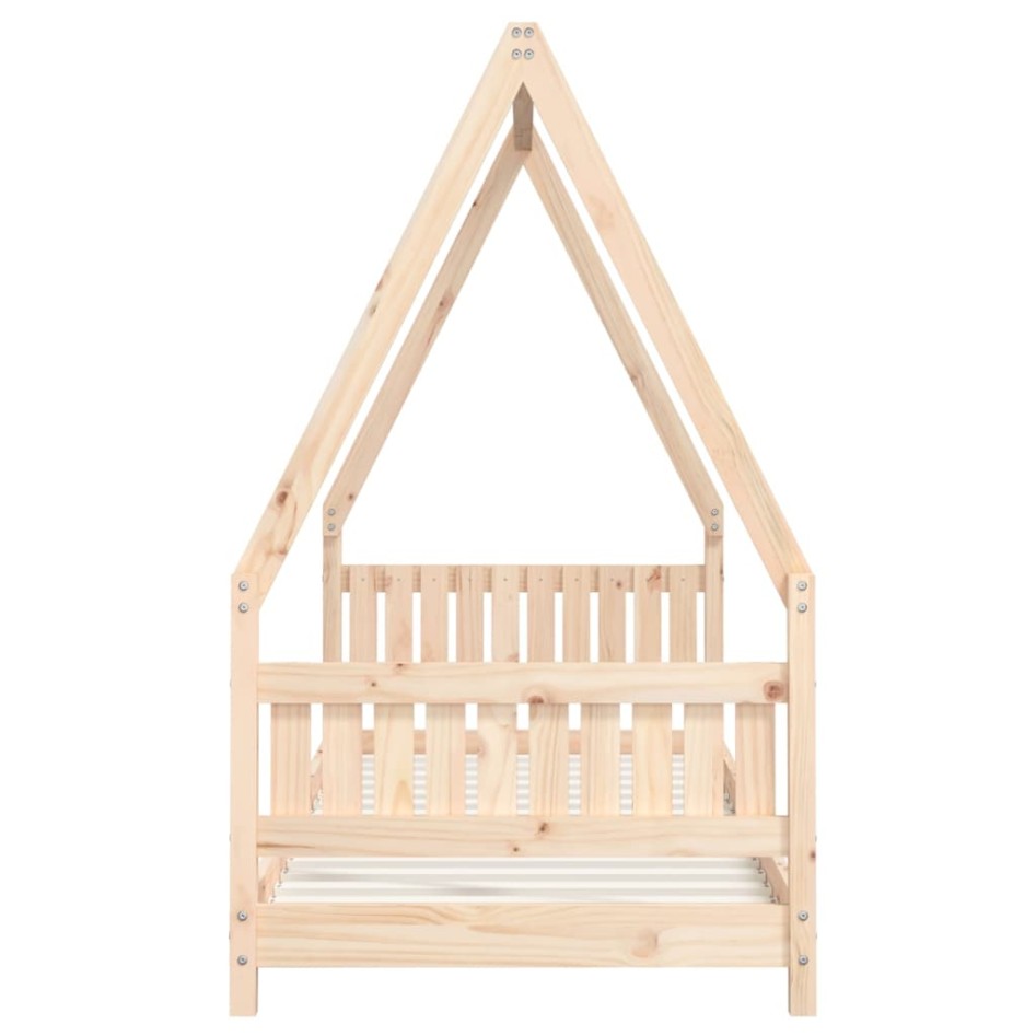 Estructura de cama para niños madera maciza de pino 80x200