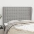 Cabecero con orejas de tela gris claro 147x23x118/128
