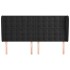 Cabecero con orejas de terciopelo negro 203x23x118/128