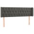 Cabecero de terciopelo gris oscuro 163x16x78/88