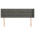 Cabecero de terciopelo gris oscuro 163x16x78/88