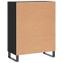 Aparador de madera de ingeniería negro 69,5x34x90