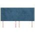 Cabecero con orejas de terciopelo azul oscuro 203x16x118/128