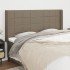 Cabecero con orejas de tela gris taupe 163x16x118/128