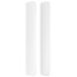 Cabecero con orejas de cuero sintético blanco 203x16x118/128