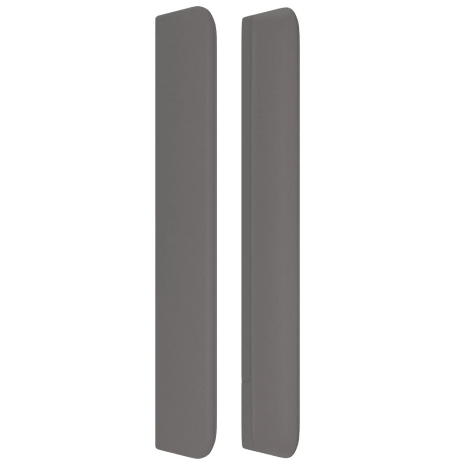 Cabecero con orejas cuero sintético gris