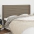 Cabecero con orejas de tela gris taupe 163x16x118/128