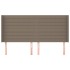 Cabecero con orejas de tela gris taupe 163x16x118/128