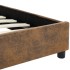 Estructura de cama de piel de ante artificial marrón 160x200