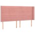Cabecero con orejas de terciopelo rosa 163x16x118/128