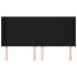 Cabecero con orejas de tela negro 183x16x118/128