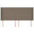 Cabecero con orejas de tela gris taupe 183x16x118/128