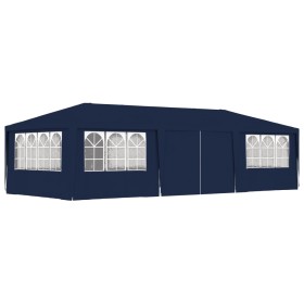 Carpa profesional para fiestas con paredes azul 90 g/m² 4x9