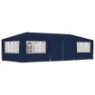 Carpa profesional para fiestas con paredes azul 90 g/m² 4x9 m