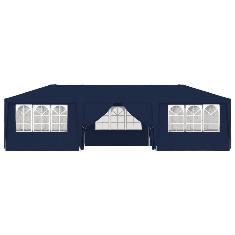 Carpa profesional para fiestas con paredes azul 90 g/m² 4x9