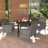 Juego muebles jardín 5 pzas con cojines ratán sintético