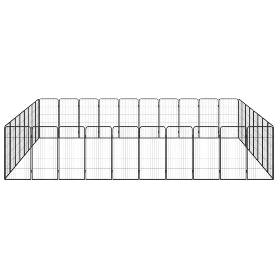 Jaula perros 36 paneles acero recubierto polvo negro 50x100