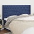 Cabecero con orejas de tela azul 203x16x118/128