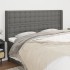 Cabecero con orejas de tela gris oscuro 163x16x118/128
