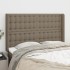 Cabecero con orejas de tela gris taupe 147x16x118/128