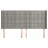 Cabecero con orejas de terciopelo gris claro 163x16x118/128