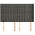 Cabecero con orejas de terciopelo gris oscuro 147x16x118/128