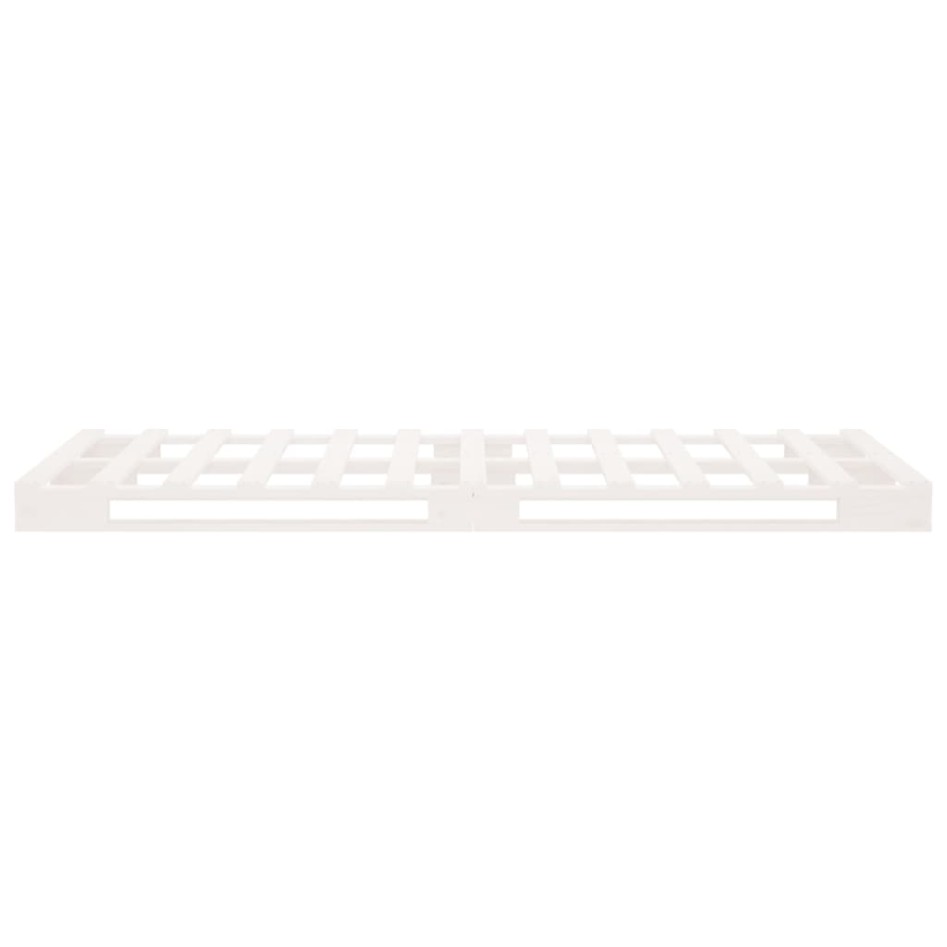 Estructura de cama sin colchón madera de pino blanca 90x200