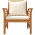 Set de muebles para jardín 3 piezas con cojines madera