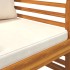 Set de muebles para jardín 3 piezas con cojines madera