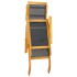 Silla de jardín con reposapiés y mesa madera acacia y