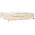 Cama sin colchón tela color crema 200x200