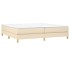Cama sin colchón tela color crema 200x200