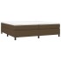 Cama sin colchón tela marrón oscuro 200x200
