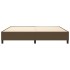 Cama sin colchón tela marrón oscuro 200x200